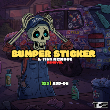 Bumper Sticker & Tint Residue Removal Add-On – Say Goodbye to Sticky Eyesores