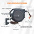 The auto-rewind system, hose locker and 9-mode hose nozzle make the hose reel more convenient to use.