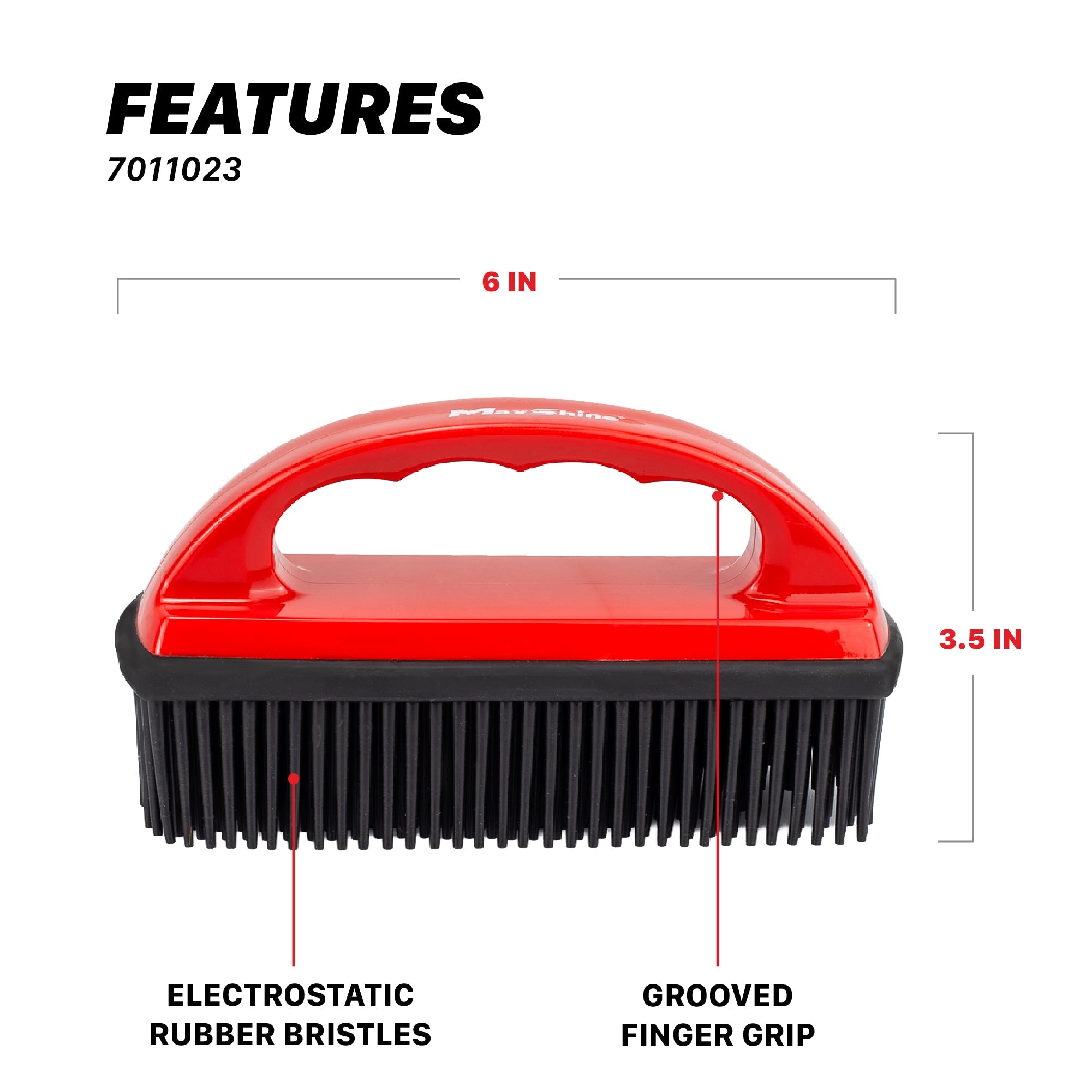Hair Removal Brush On Carpet The hair removal brush, made of electrostatic rubber, is ideal for effectively picking up hair from carpets in your car or home.