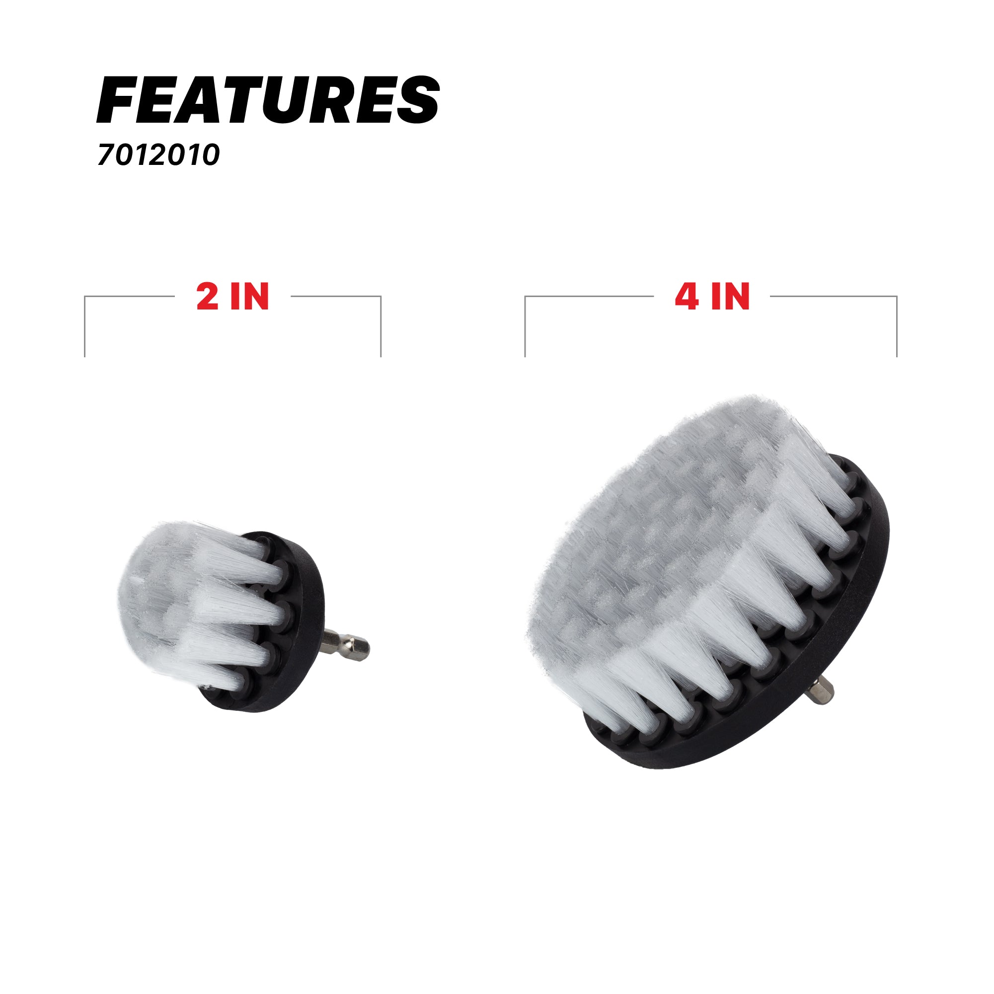 Fabric Drill Brush The fabric drill brush attaches to a drill machine. It boasts 100% polypropylene transparent bristles, combining sturdy and gentle fibers to