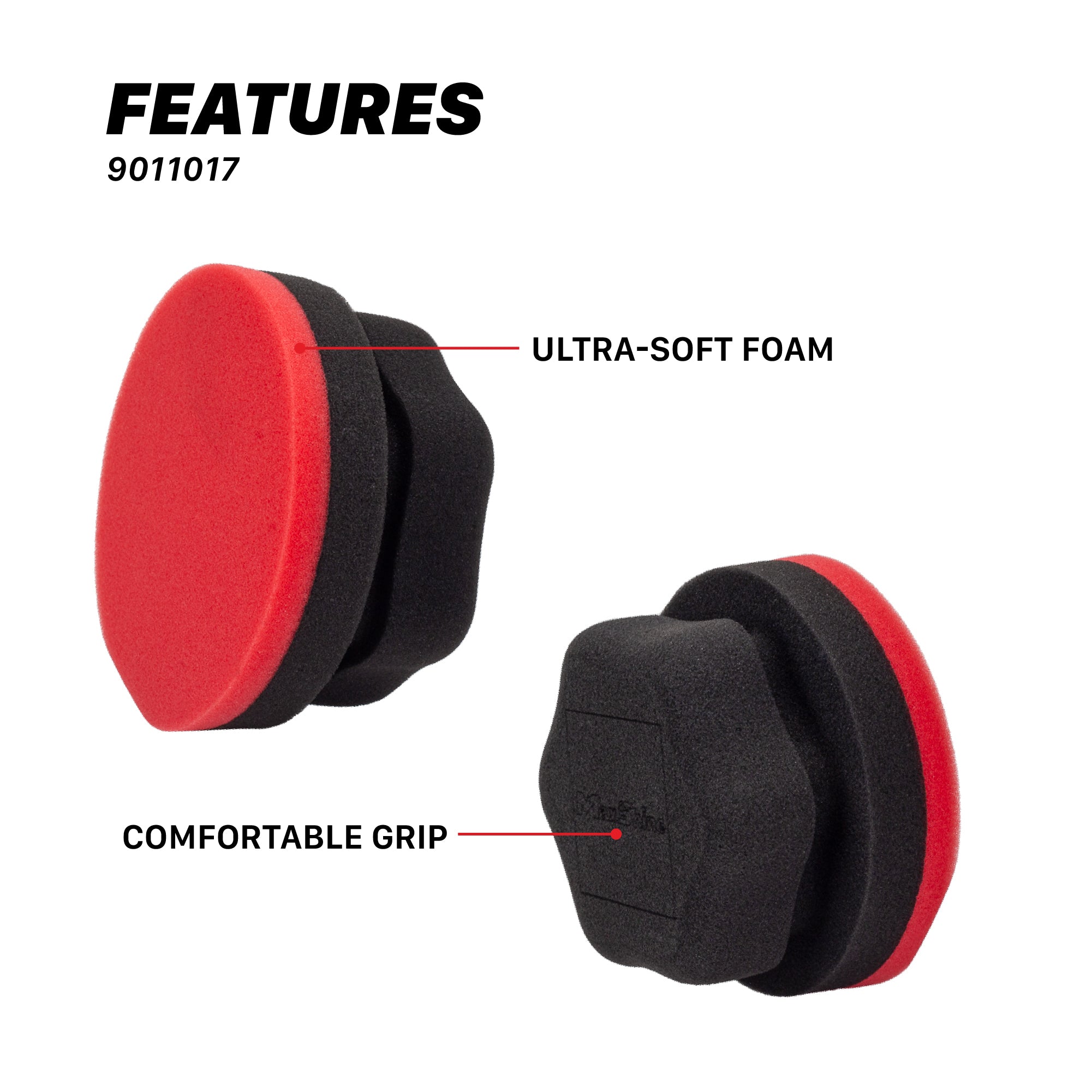 Maxshine Red Hex Grip Car Wax Foam Applicator