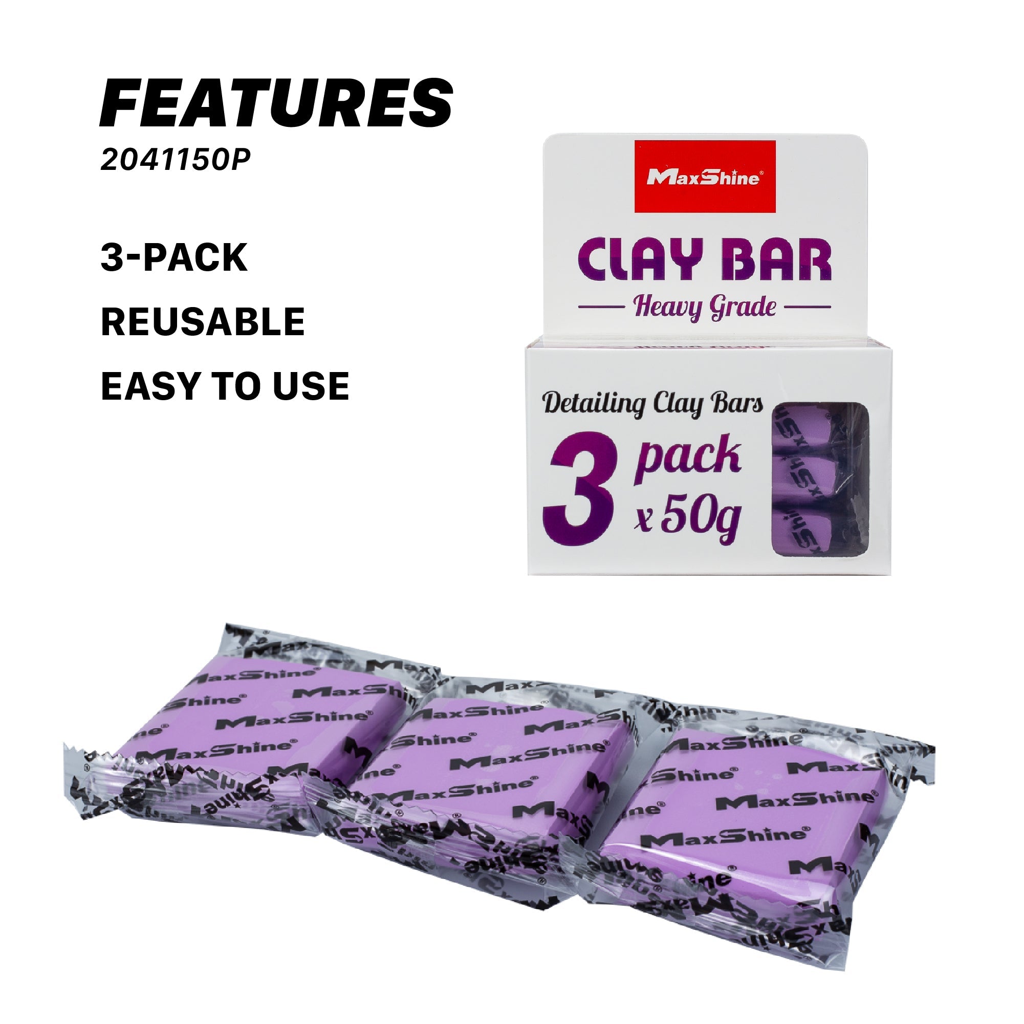 Maxshine Detailing Clay Bar – 3pcs/pack