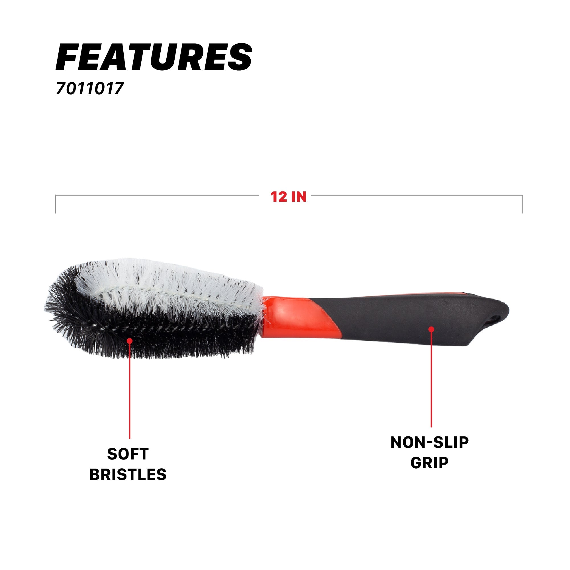 The Car Engine Brush | Bristles Cover 360° With 12-Inch Handle The car engine brush offers a unique solution to cleaning challenging, hard-to-reach areas by