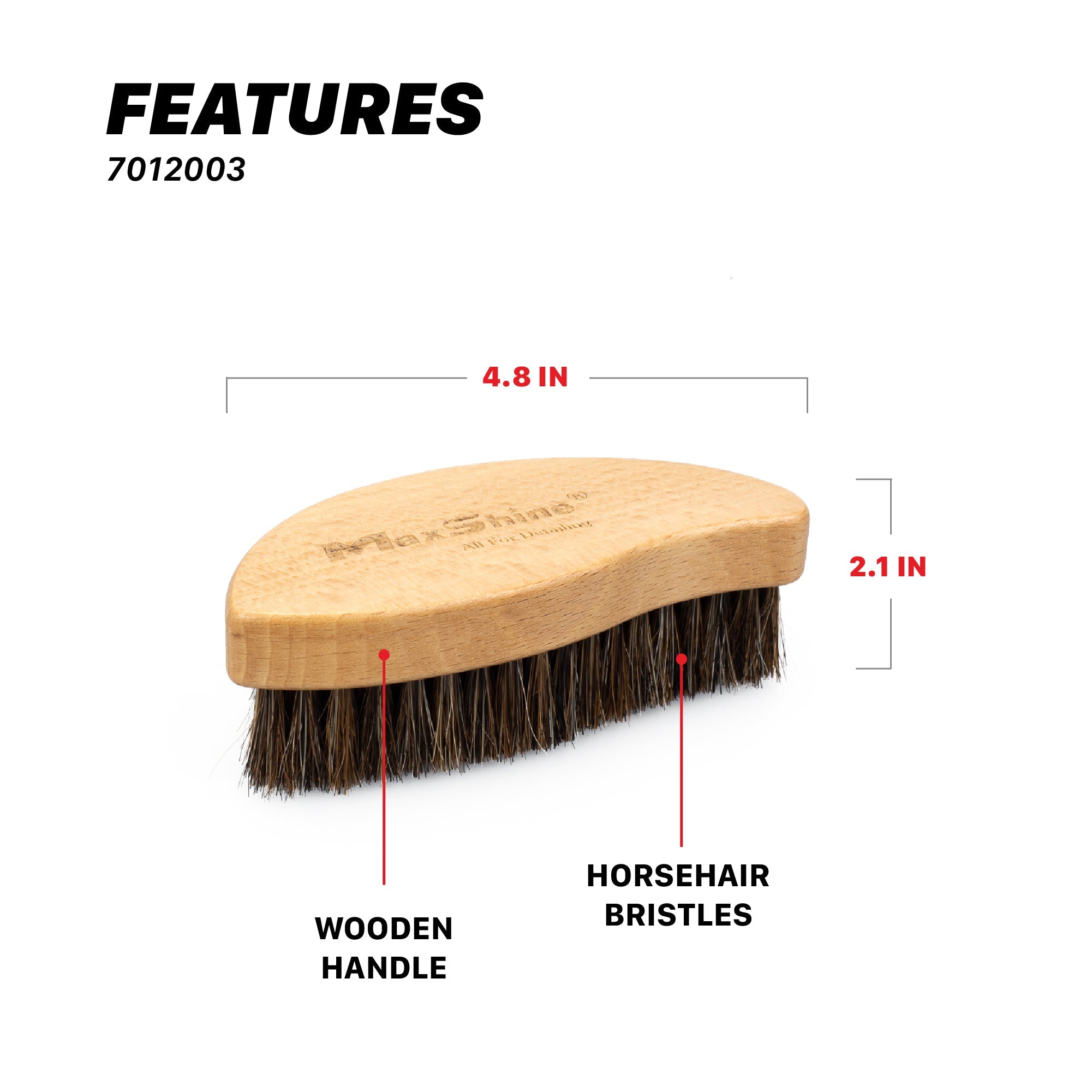 Maxshine Brush for Cleaning Car Interior | Ergonomic Interior Detailing Brush in use - professional detailing application