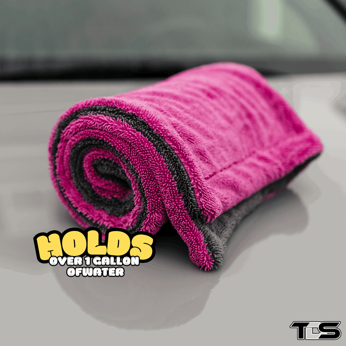That Detail Towel (Fuchsia) – 1600 GSM Twisted Loop Microfiber Towel (20"x30")