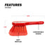 Car Wheel Brush - PVC Bristles, PP Handle, 8" Long The car wheel brush is medium to light-duty for cleaning the wheels. Crafted from a PP handle and PVC hair