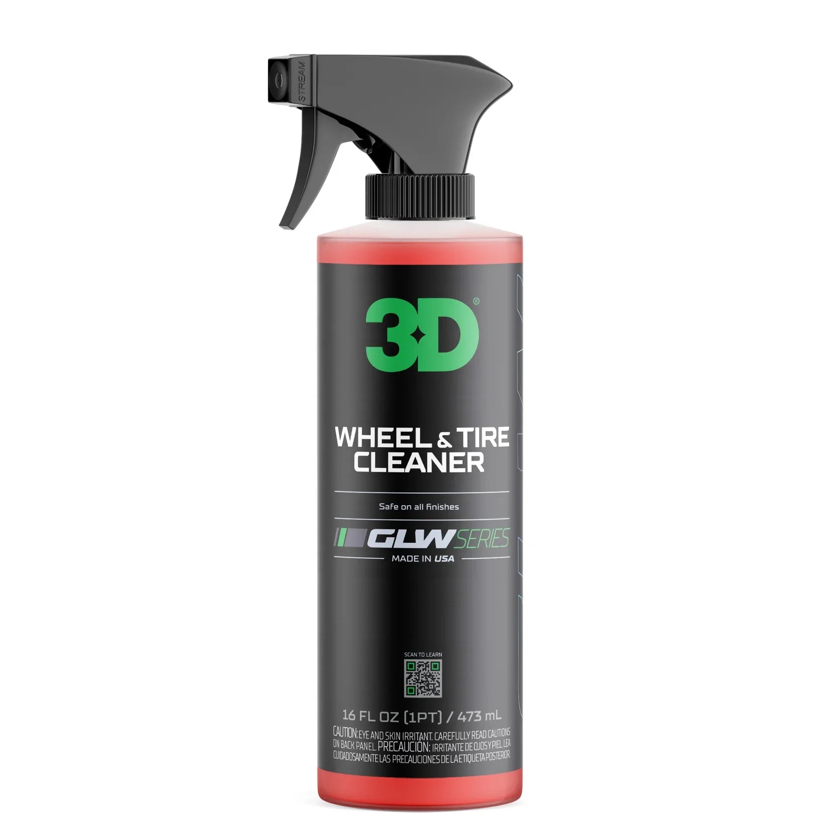3D Car Care 3D GLW WHEEL & TIRE CLEANER in use - professional detailing application