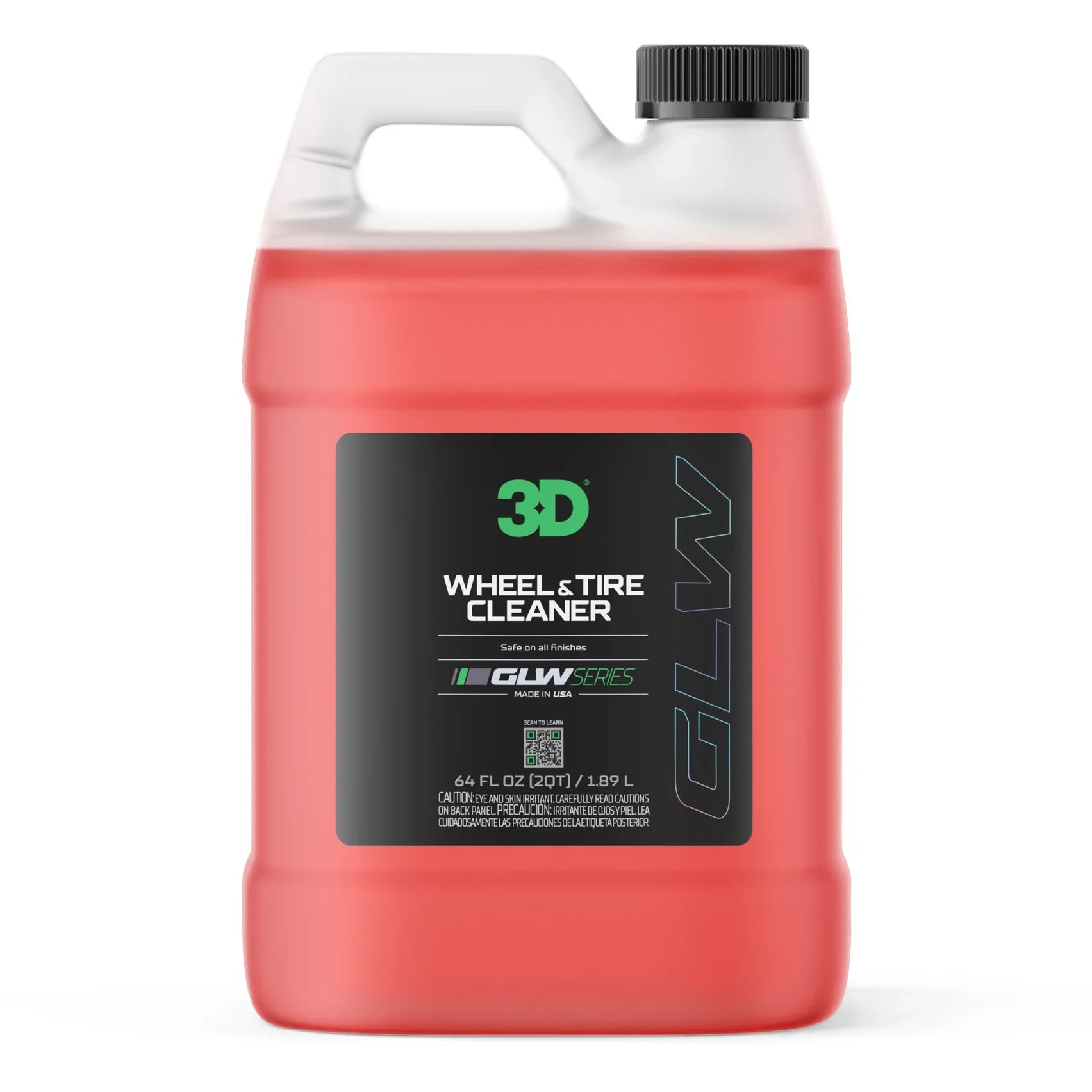 3D Car Care 3D GLW WHEEL & TIRE CLEANER 64 OZ in use - professional detailing application
