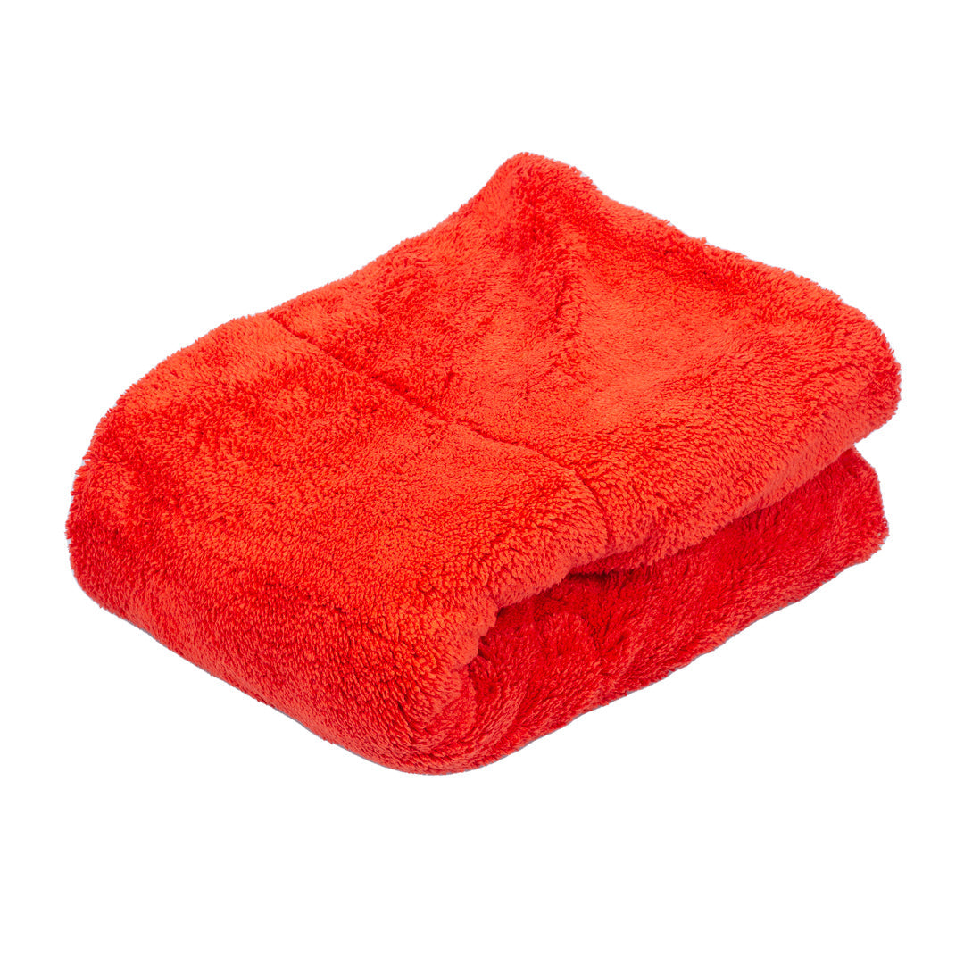 Maxshine 1000GSM "Big Red" Drying Microfiber Towel in use - professional detailing application