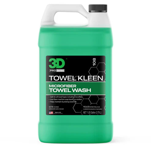 3D Car Care 3D Towel Kleen Microfiber Detergent 1G in use - professional detailing application