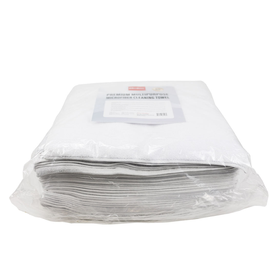 380GSM Premium Multipurpose Microfiber Cleaning Towel - 50 Pack Elevate your cleaning routine with our premium multipurpose microfiber cleaning towels. These