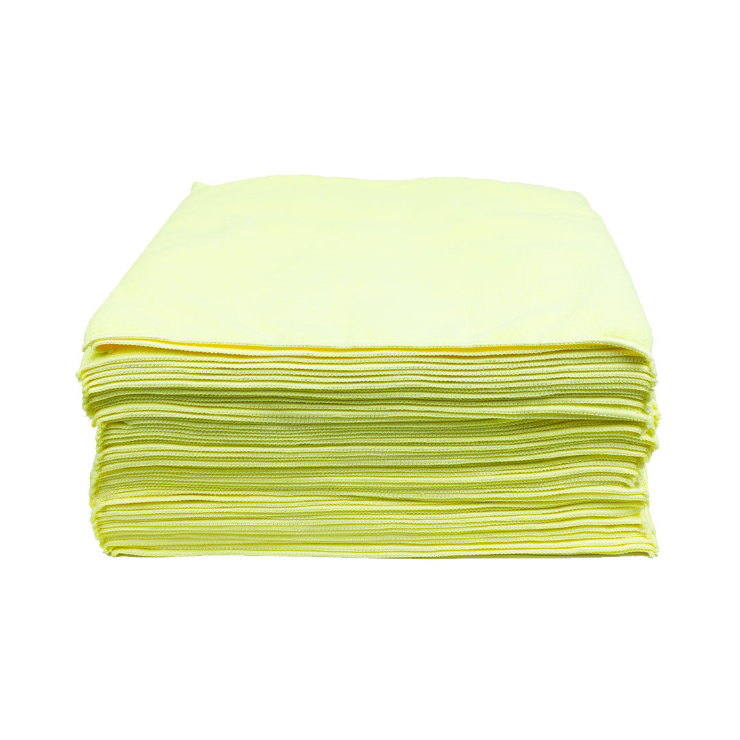 380GSM Premium Multipurpose Microfiber Cleaning Towel - 50 Pack Elevate your cleaning routine with our premium multipurpose microfiber cleaning towels. These