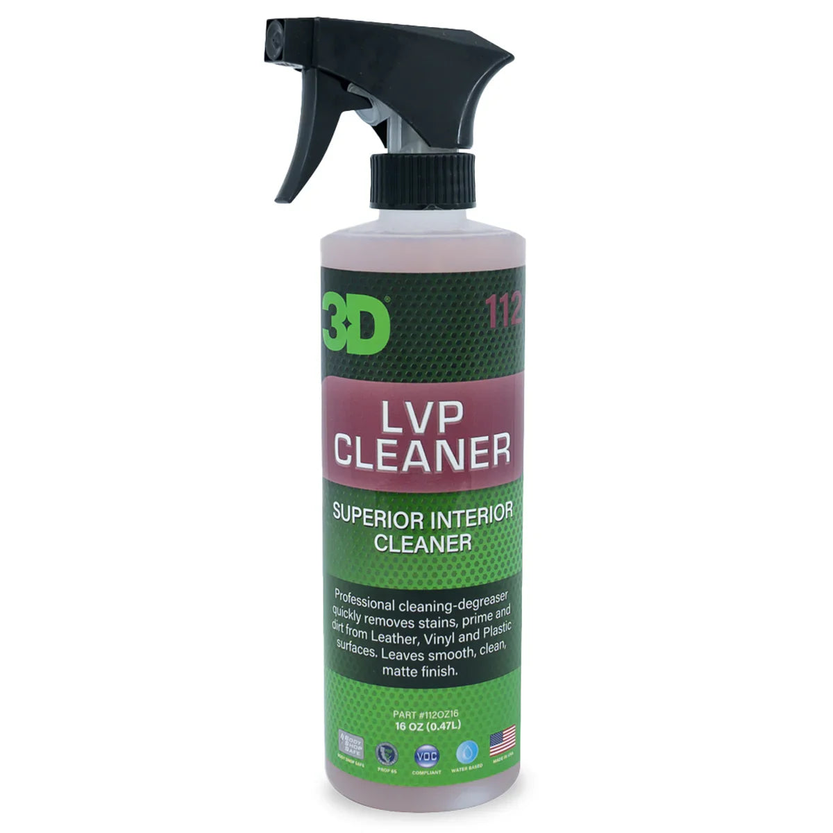 3D Car Care 3D LVP CLEANER PINT in use - professional detailing application