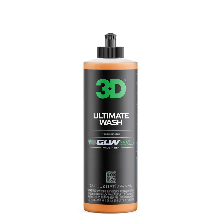 3D Car Care 3D GLW ULTIMATE WASH PINT in use - professional detailing application