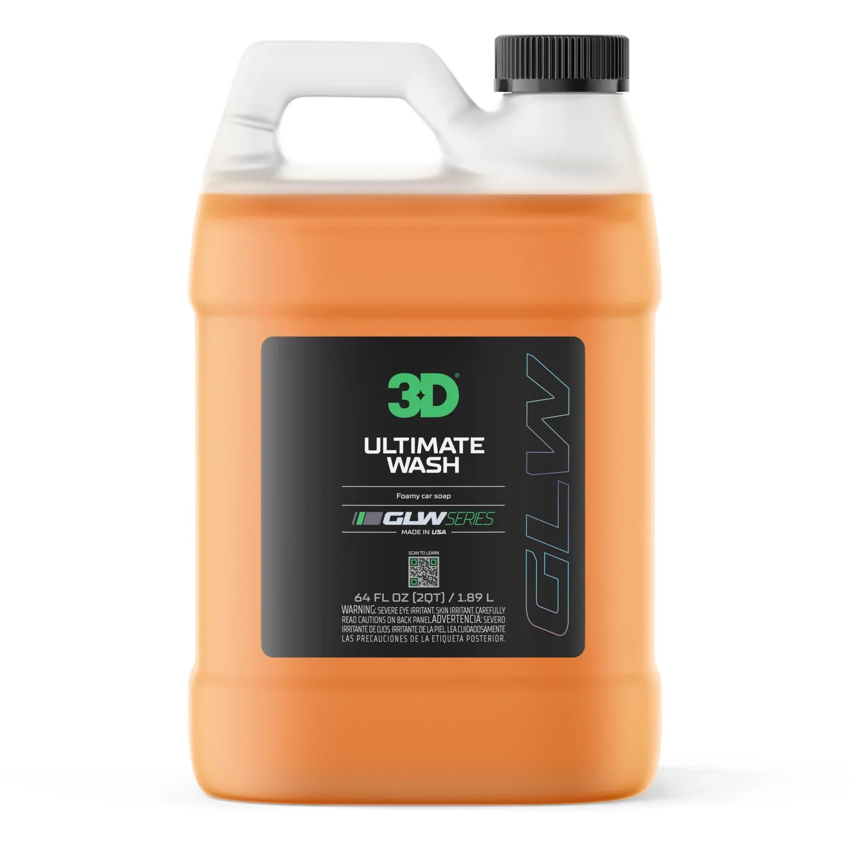 3D Car Care 3D GLW ULTIMATE WASH 64 OZ in use - professional detailing application