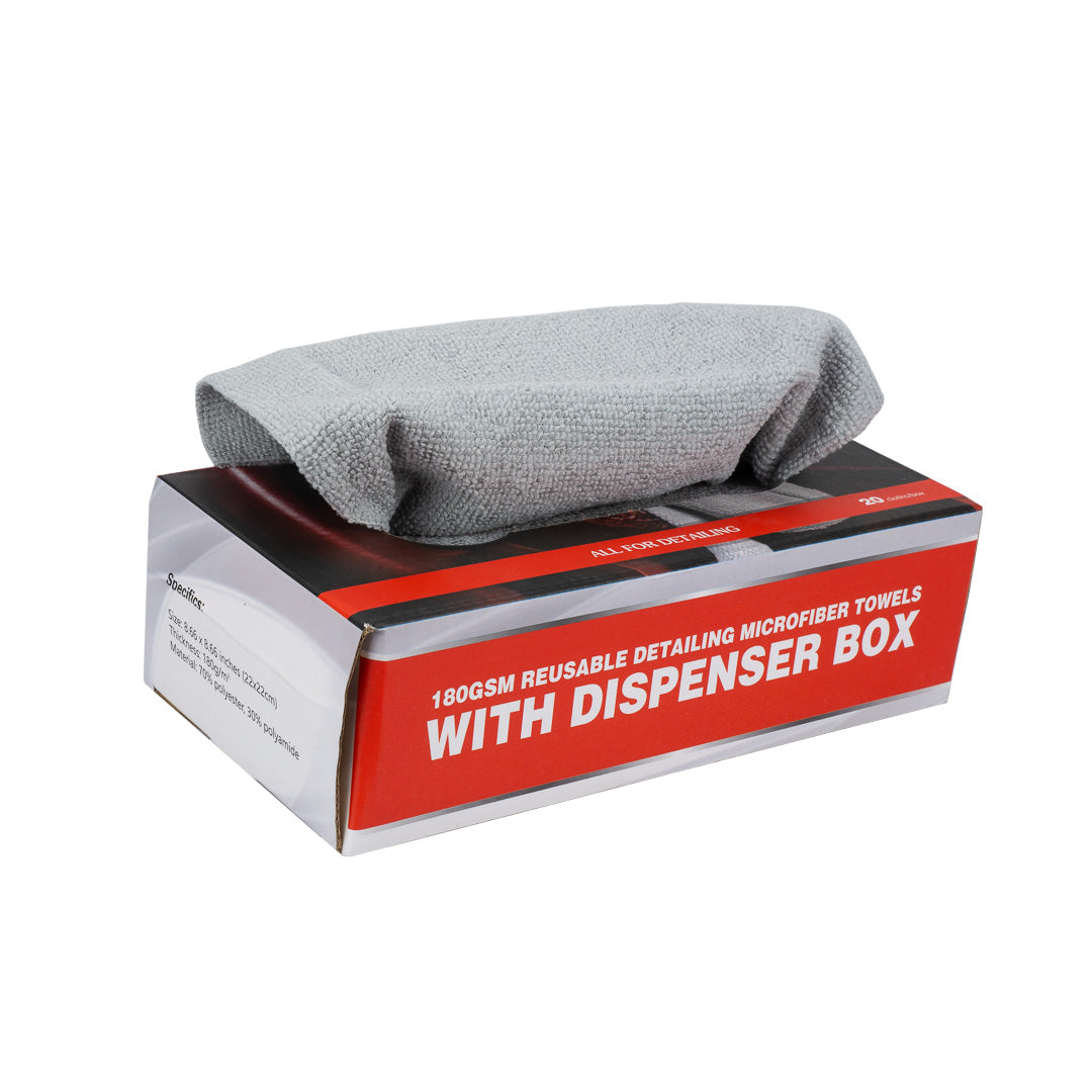 Detailing Microfiber Cloths Efficient Dispenser Box Reusable Detailing Microfiber Cloths with Dispenser Box is the eco-friendly, cost-effective, and efficient