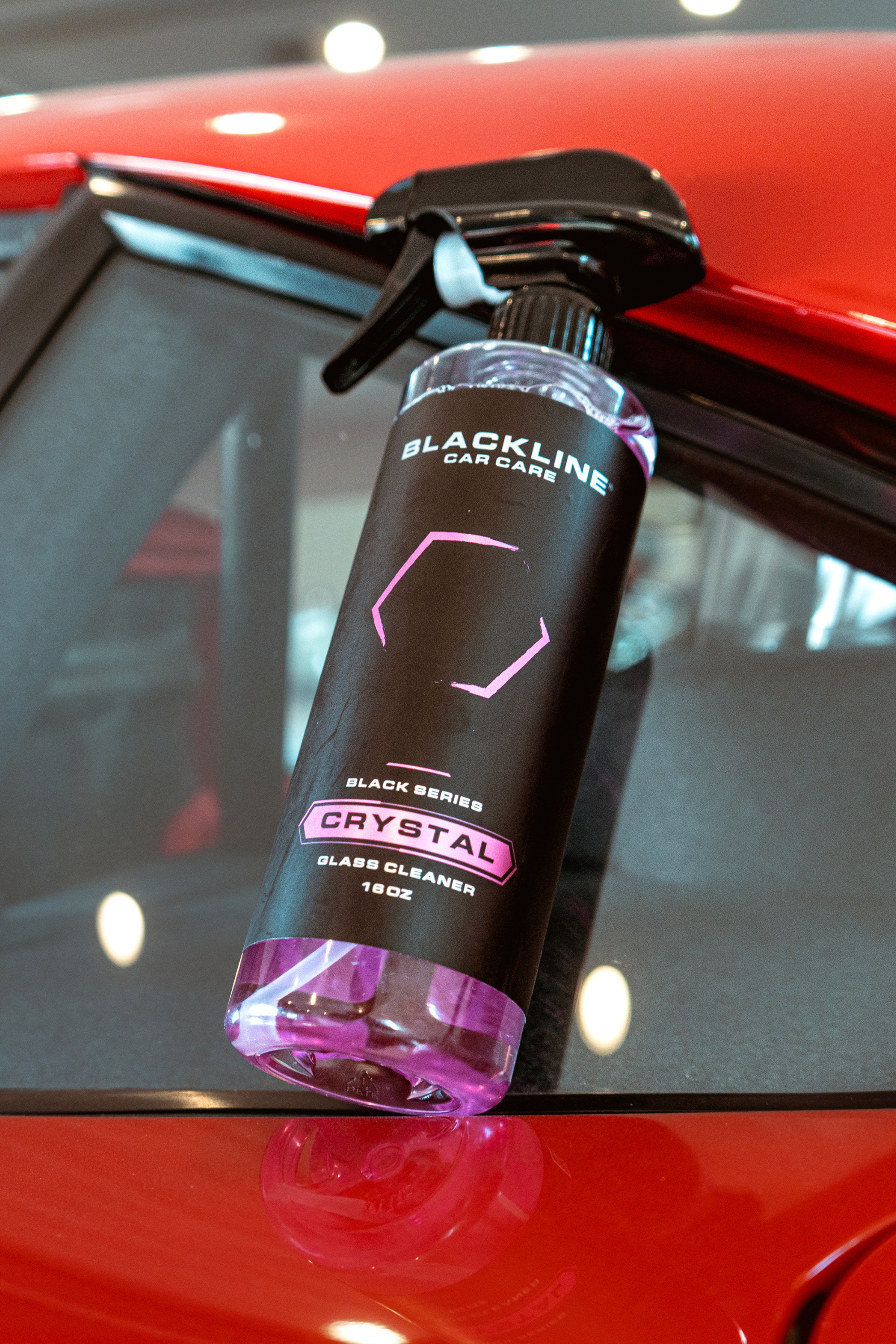 Blackline Car Care BLACKLINE® CRYSTAL GLASS CLEANER product closeup - auto detailing equipment