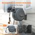 The auto-rewind system, hose locker and 9-mode nozzle make the hose reel more convenient to use.