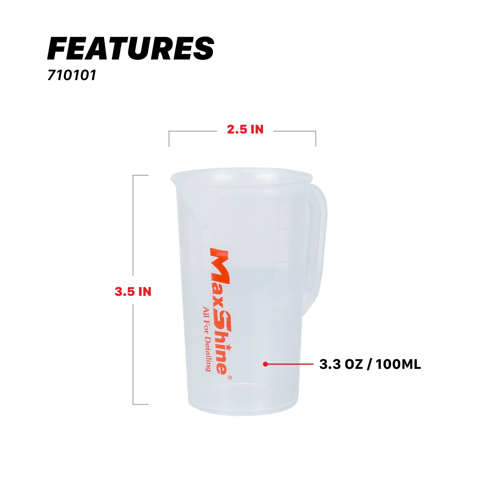 Measuring Cups – Transparent, 100ml or 1000ml, Chemical Resistant, High Accuracy The automotive measuring cups are constructed from robust food-grade