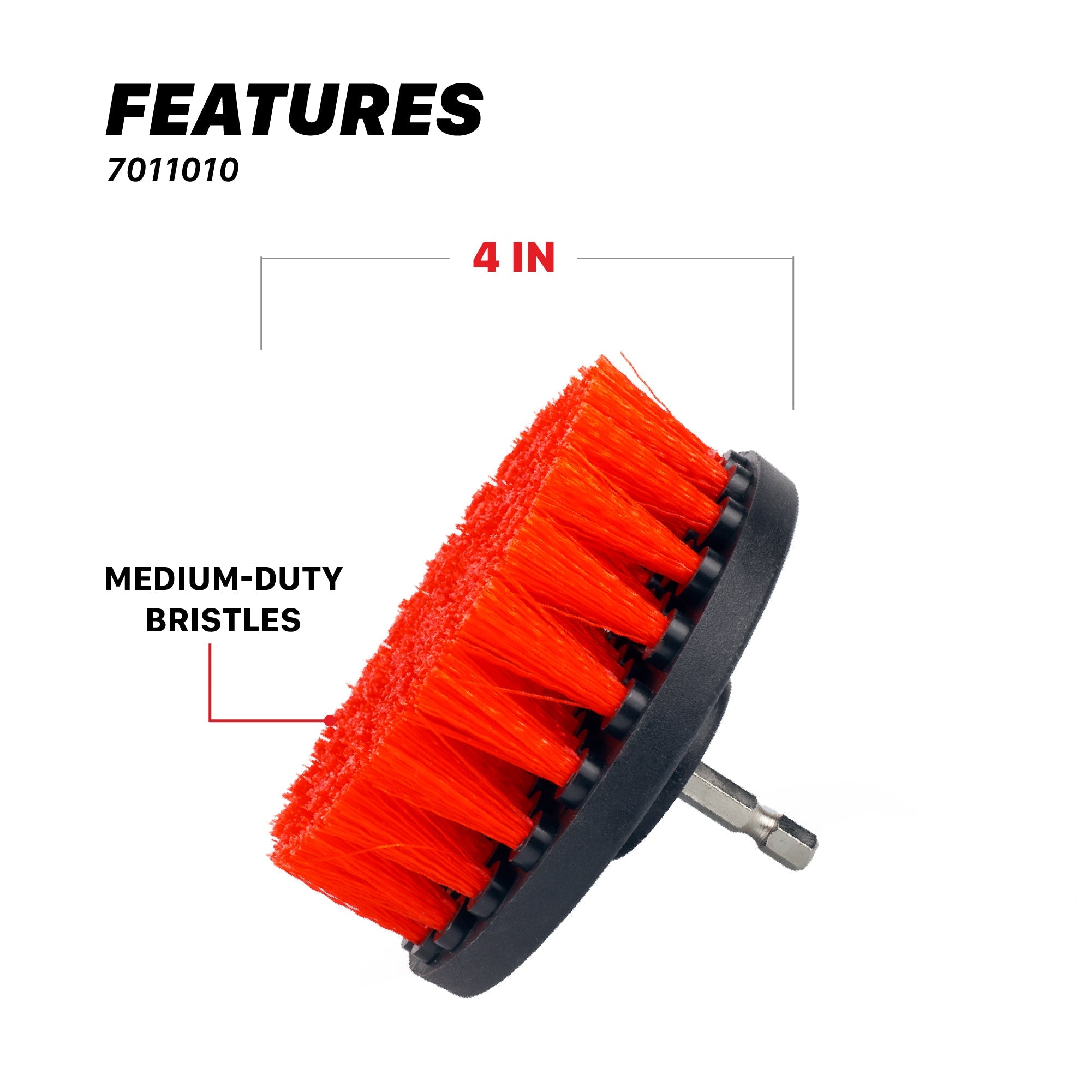 Maxshine Drill Brush for Car | Drill Carpet Detailing Brushes - detail shot 5