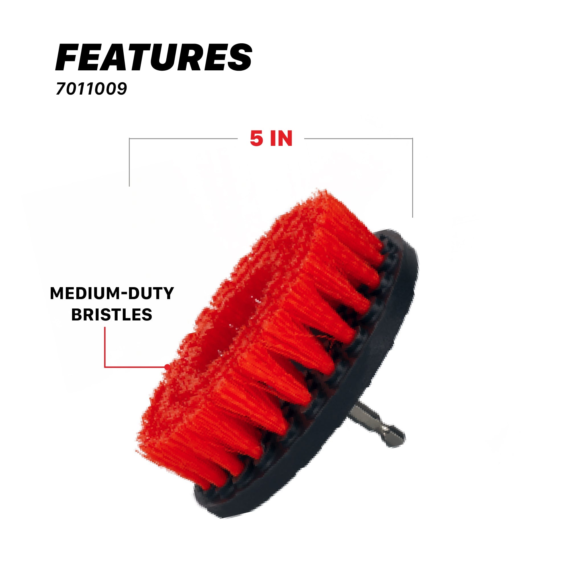 Maxshine Drill Brush for Car | Drill Carpet Detailing Brushes product closeup - auto detailing equipment