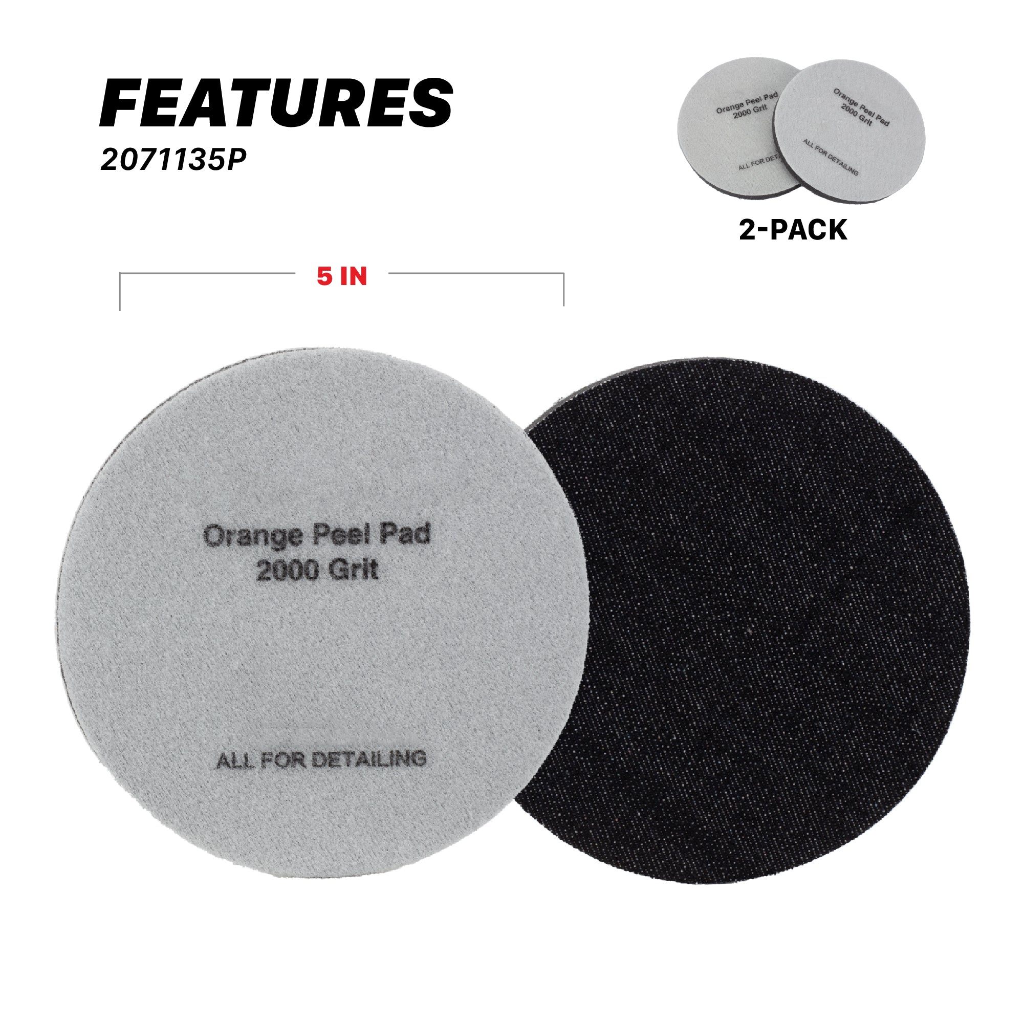 Maxshine Orange Peel Pads - 2000, 3000 Grit (2 Pack) - detail shot 7