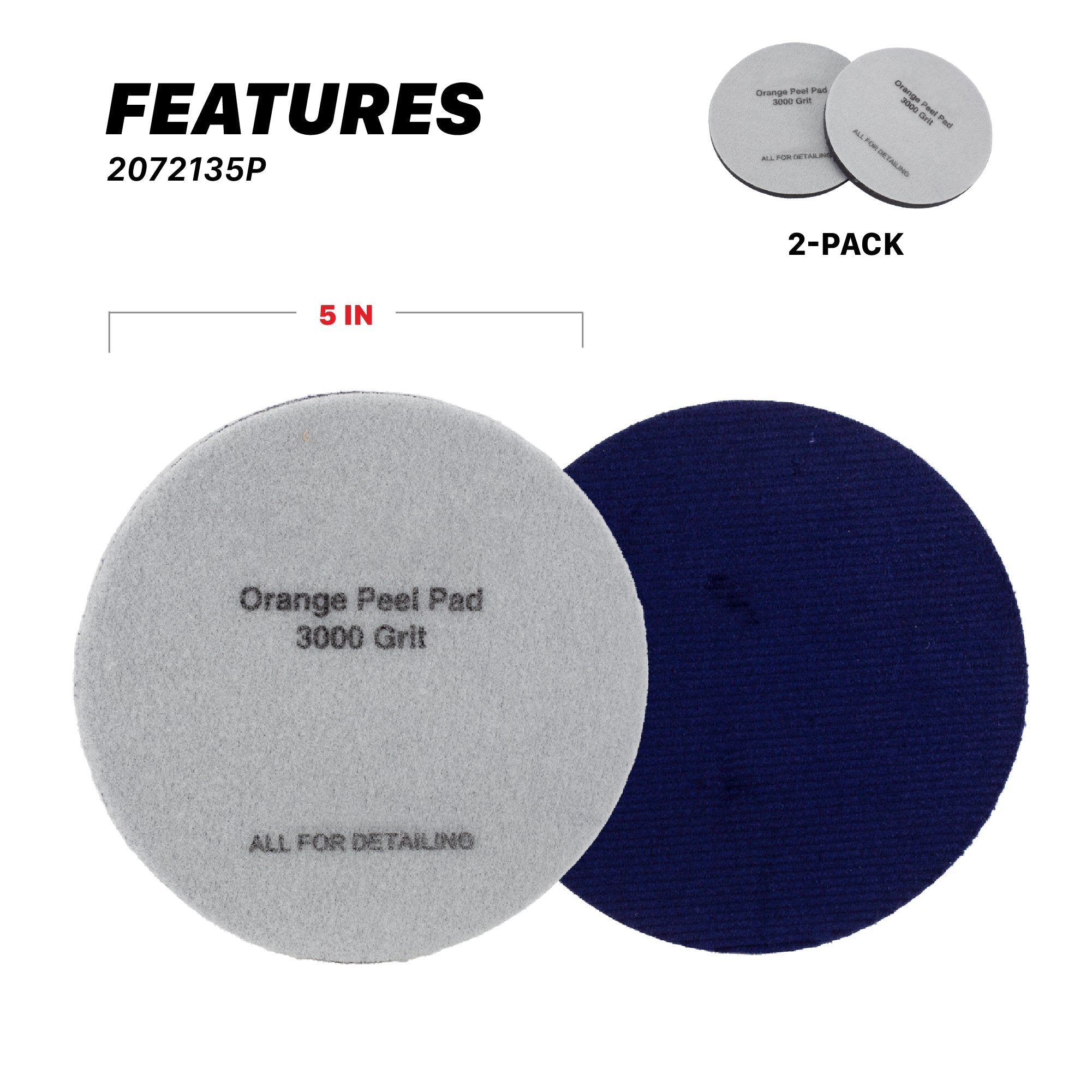 Maxshine Orange Peel Pads - 2000, 3000 Grit (2 Pack) - detail shot 9