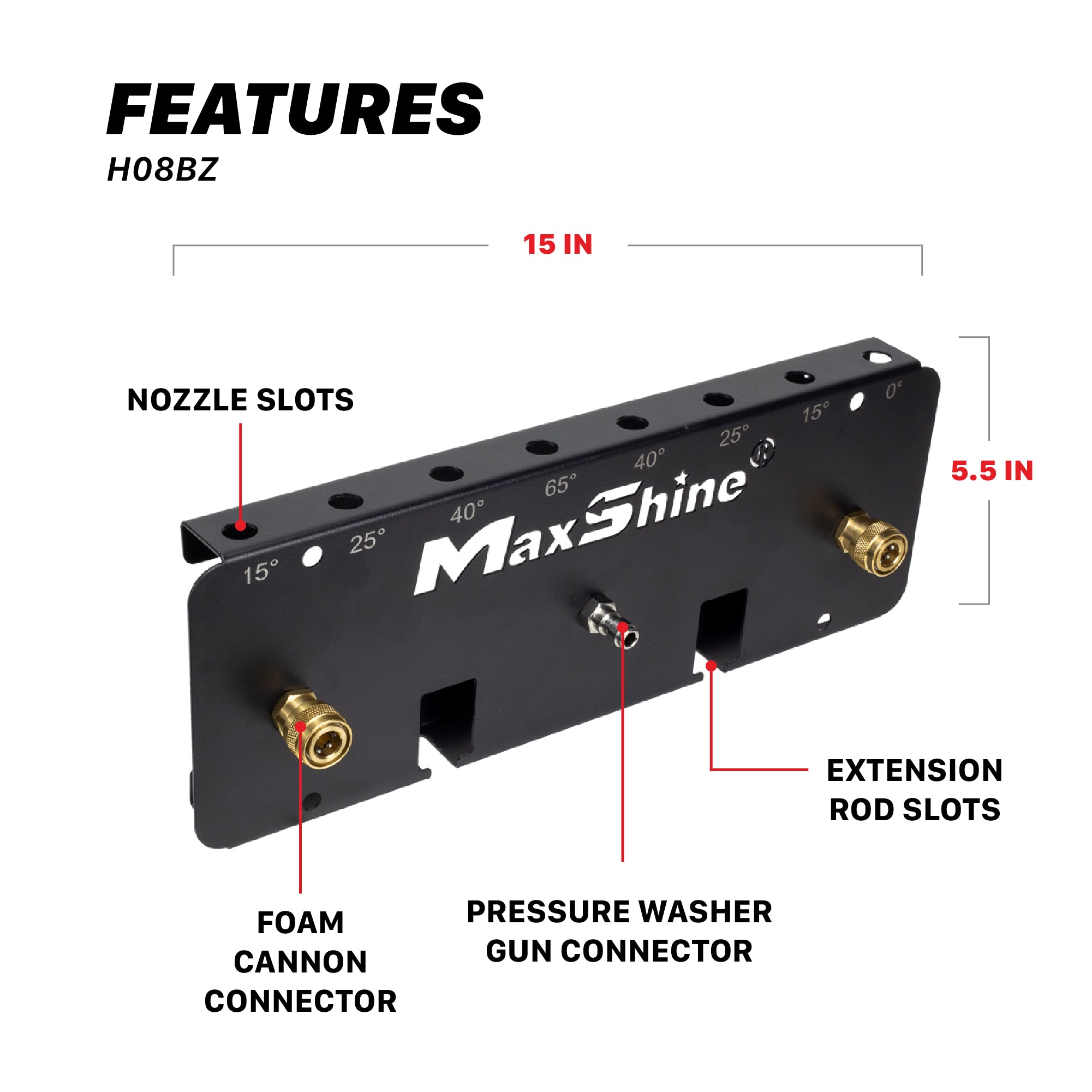 Foam Cannon Wall Mount The Foam Cannon Wall Mount ensures a tidy and orderly arrangement of your car washing tools, securely accommodating up to three foam