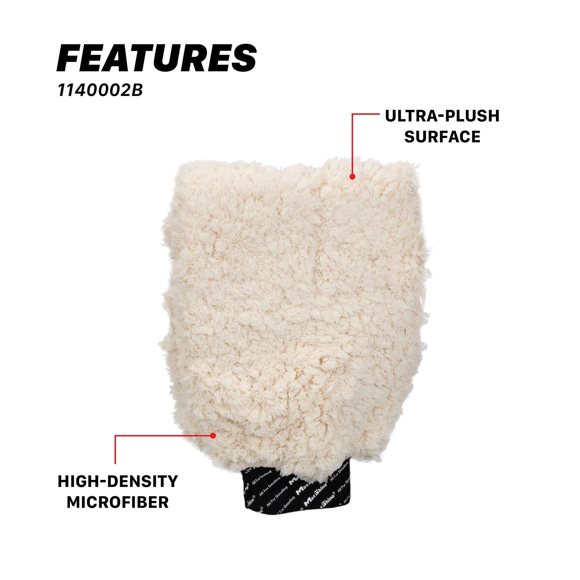 Maxshine Microfiber Wash Mitts - detail shot 8