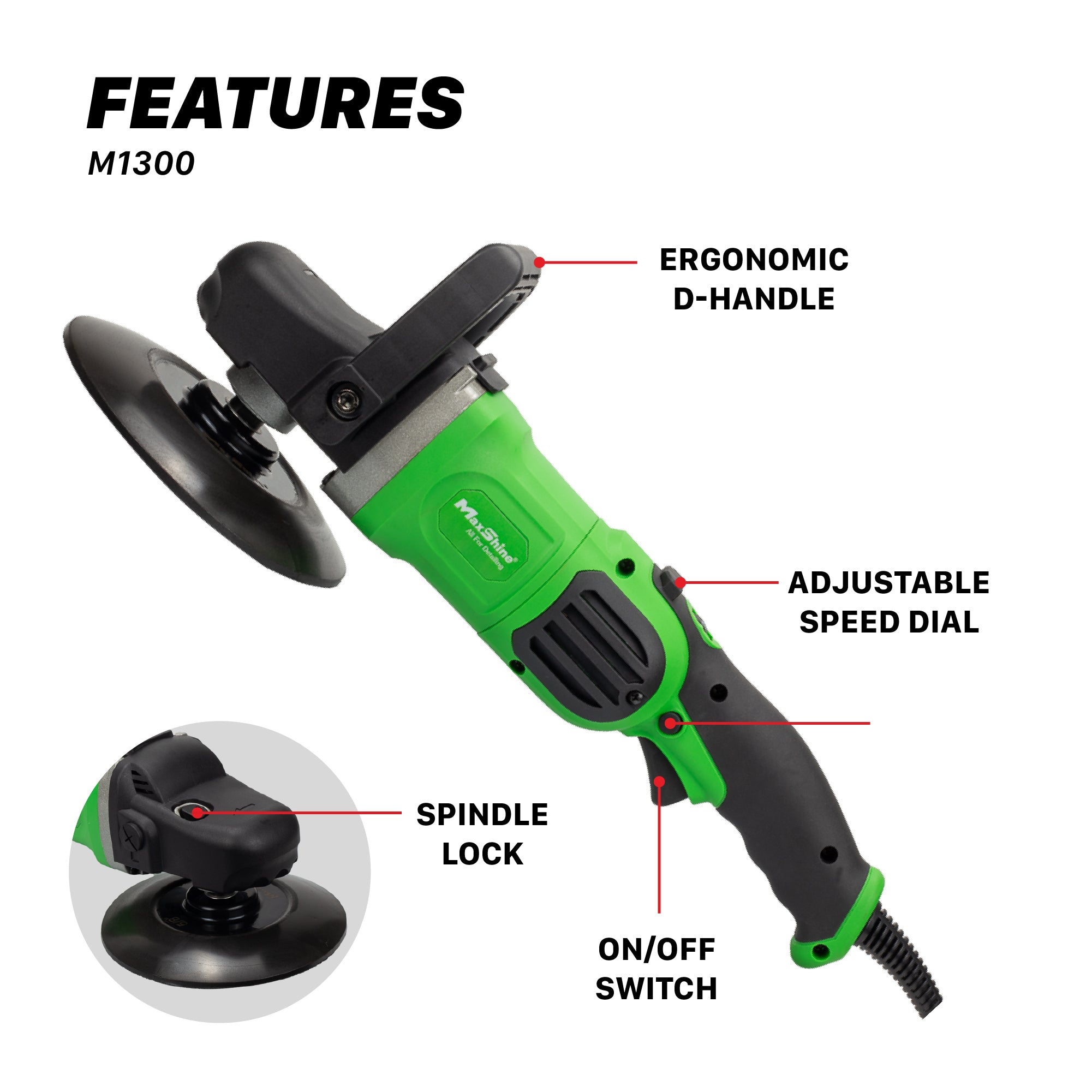 The Rotary Polisher M1300 Pro Seamless Operation for Extensive Coverage This rotary polisher, the powerful M1300 Pro, is the ultimate choice for professionals