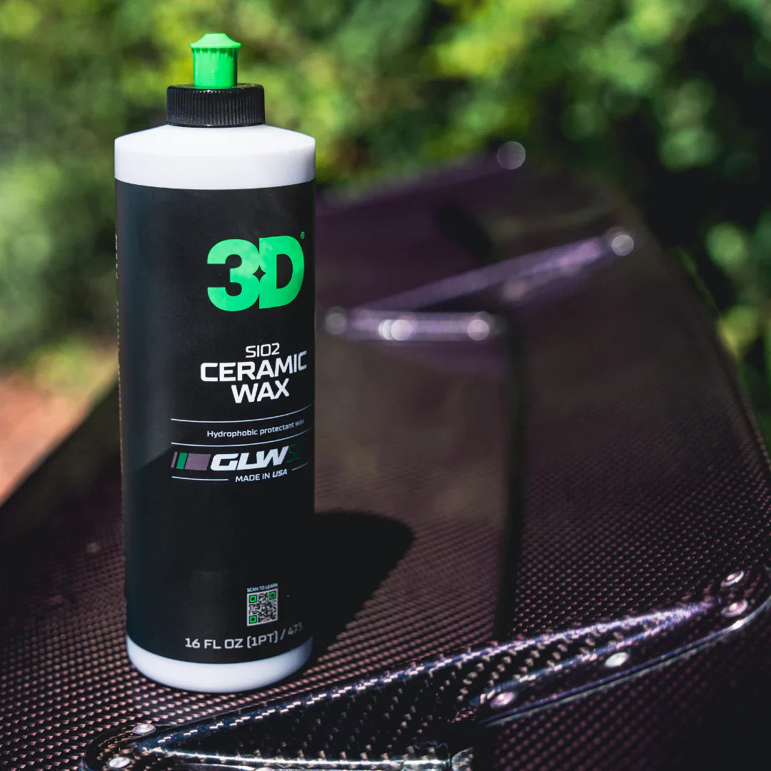 3D Car Care 3D GLW SIO2 CERAMIC WAX PINT product closeup - auto detailing equipment
