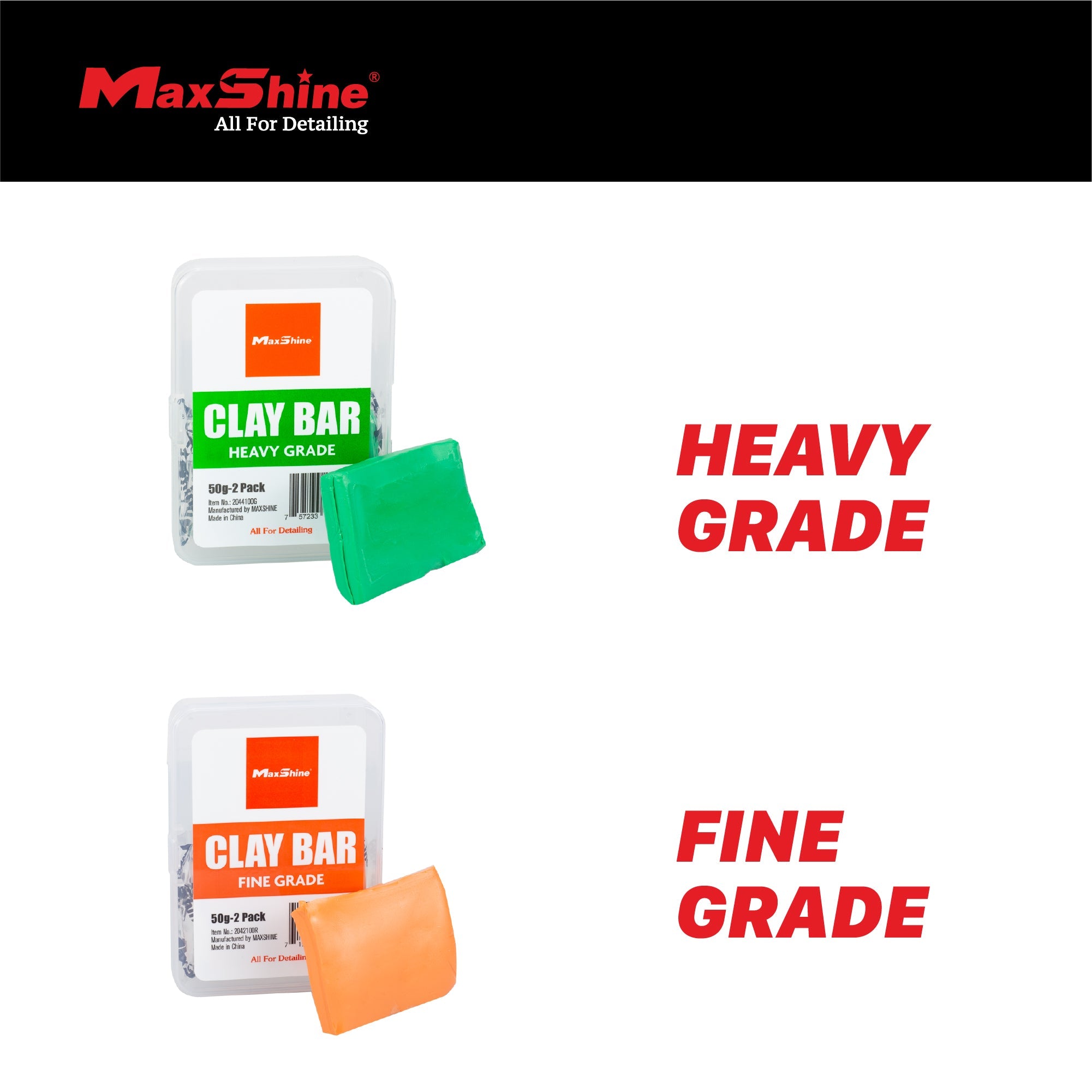 Maxshine Detailing Clay Bar Auto Detailing – 2pcs/pack