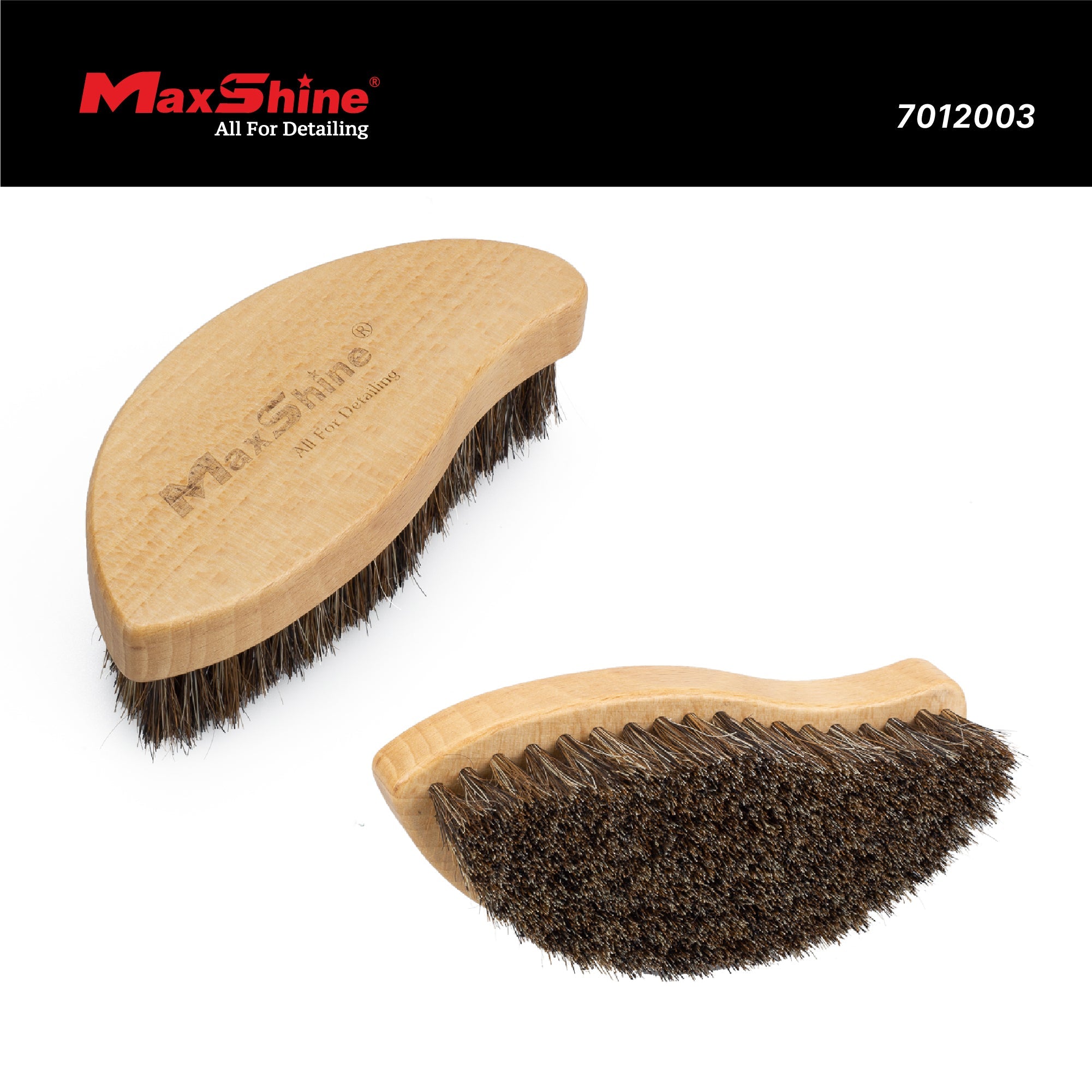 Maxshine Brush for Cleaning Car Interior | Ergonomic Interior Detailing Brush product closeup - auto detailing equipment
