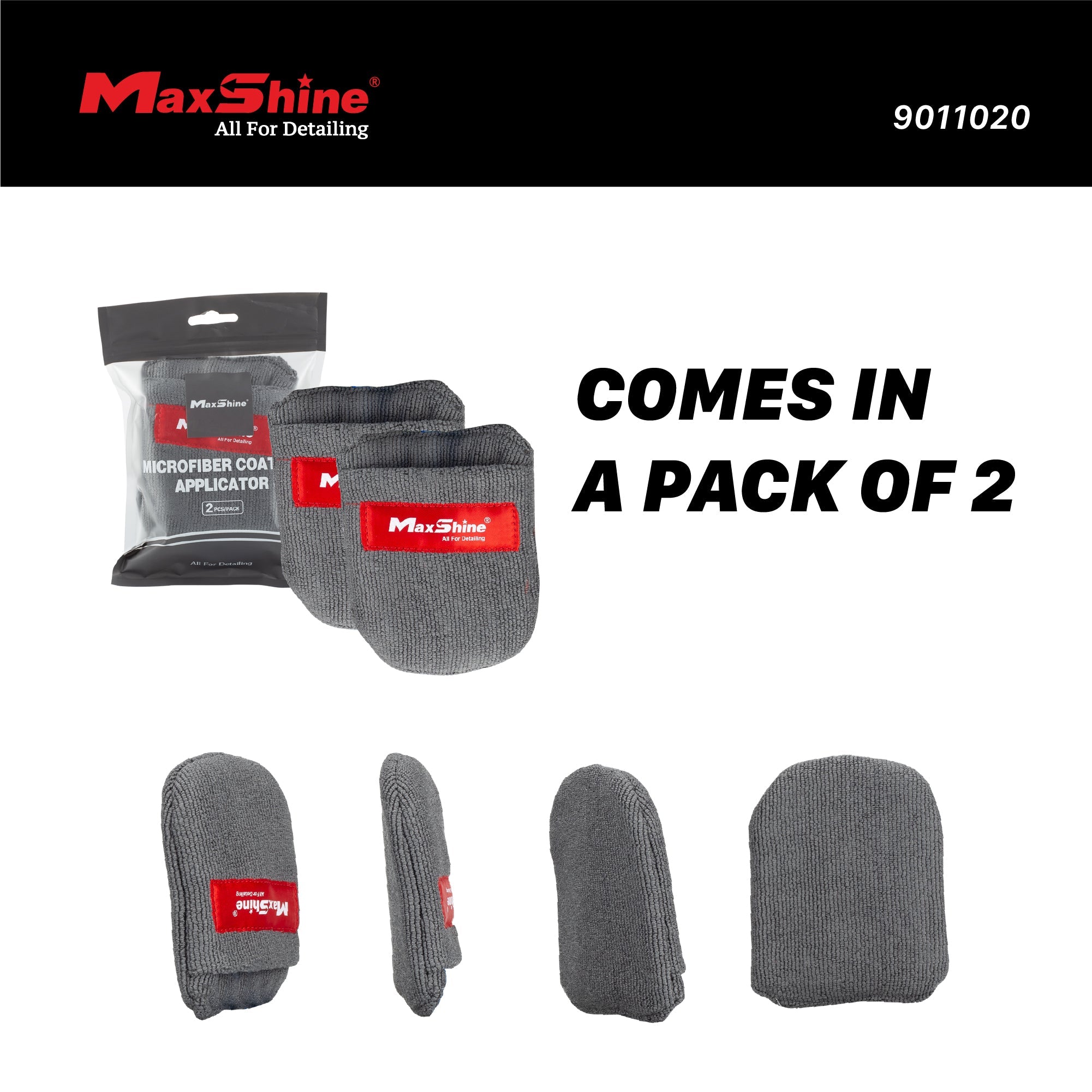 MaxShine Microfiber Coating Applicator-2PCS/PACK Versatile for any Job!