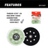 Maxshine 6 inch DA Backing Plates | Pro Series Dual Action Backing Plates - M15 Pro, M21 Pro - detail shot 4