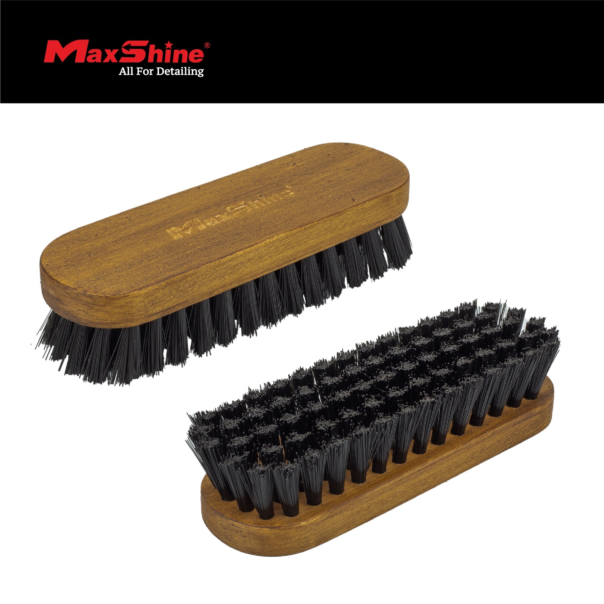 Maxshine Compact Leather Cleaning Brush product closeup - auto detailing equipment