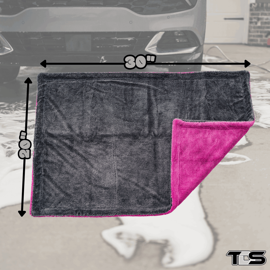 That Detail Towel (Fuchsia) – 1600 GSM Twisted Loop Microfiber Towel (20"x30")