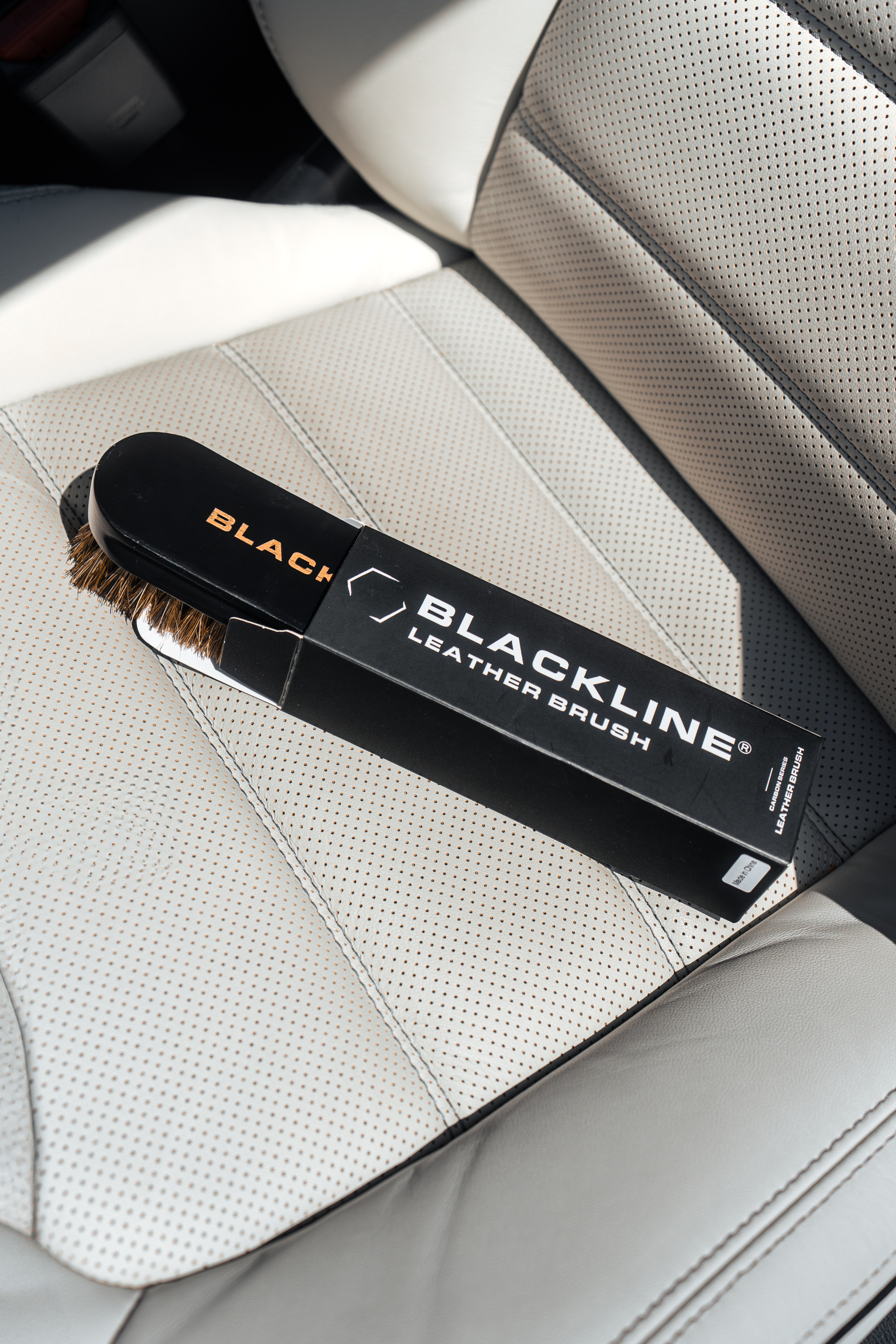 Blackline Car Care BLACKLINE® LEATHER BRUSH product closeup - auto detailing equipment
