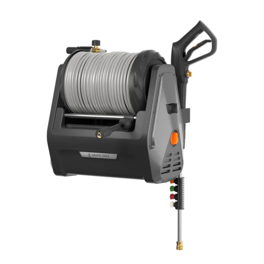 Grandfalls Retractable Pressure Washer Plus has an auto-retraction high-pressure washer which can help you finish our cleaning tasks efficiently.