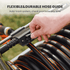 The hose reel cart has a heavy-duty steel construction and a unique hose guide, it is suitable for use in a variety of environments. The garden hose cart has