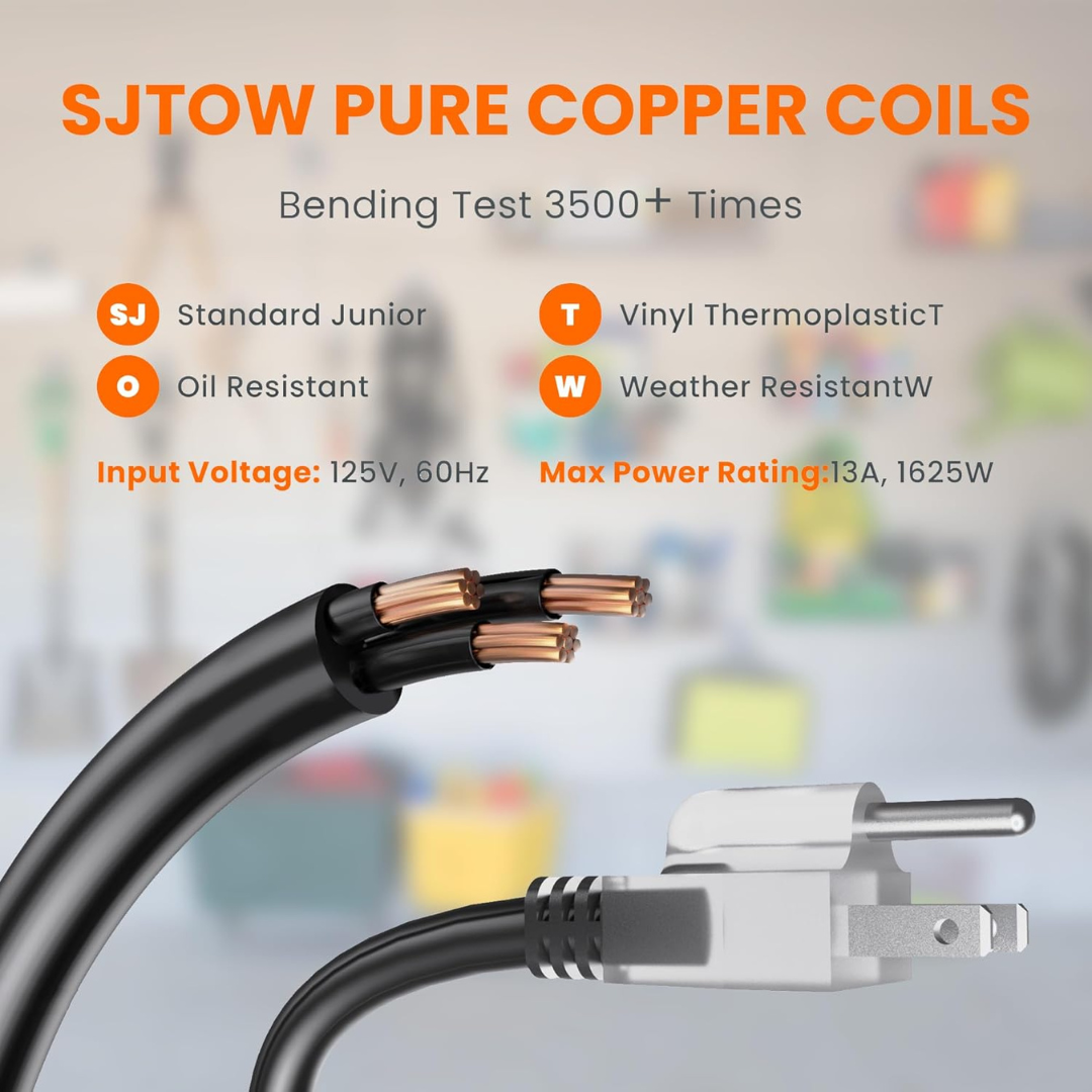 This extension cord reel is constructed of hard impact polypropylene enclosed spring-driven and has slow retraction technology and auto guide system.