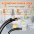 This extension cord reel is constructed of hard impact polypropylene enclosed spring-driven and has slow retraction technology and auto guide system.
