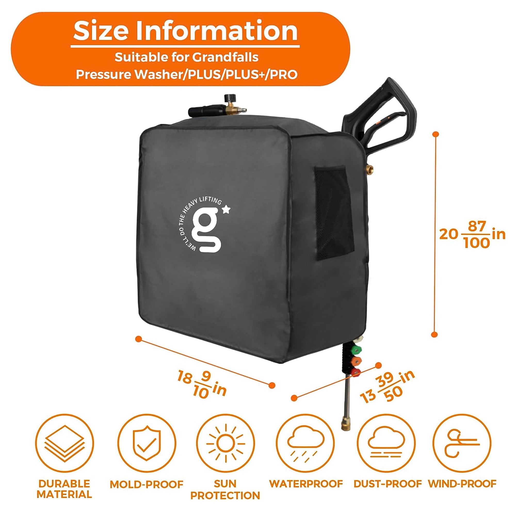 Protect your pressure washer and prolong its life. Exclusively for Giraffe Tools Grandfalls Pressure Washers.