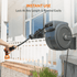 The auto-rewind system, hose locker and 9-mode hose nozzle make the hose reel more convenient to use.