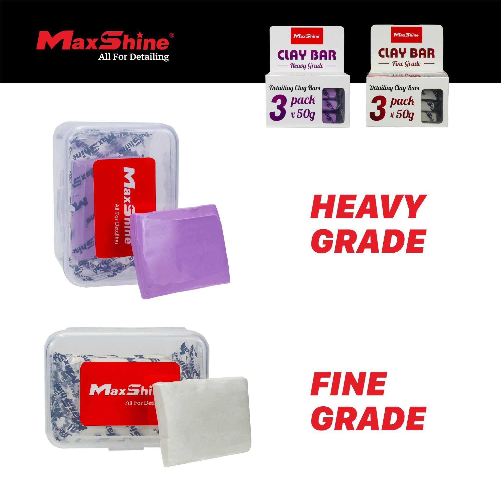 Maxshine Detailing Clay Bar – 3pcs/pack