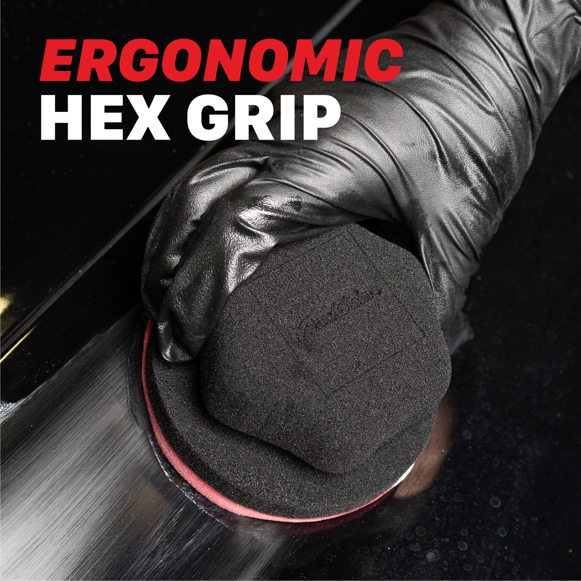 Maxshine Red Hex Grip Car Wax Foam Applicator
