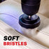 Fabric Drill Brush The fabric drill brush attaches to a drill machine. It boasts 100% polypropylene transparent bristles, combining sturdy and gentle fibers to