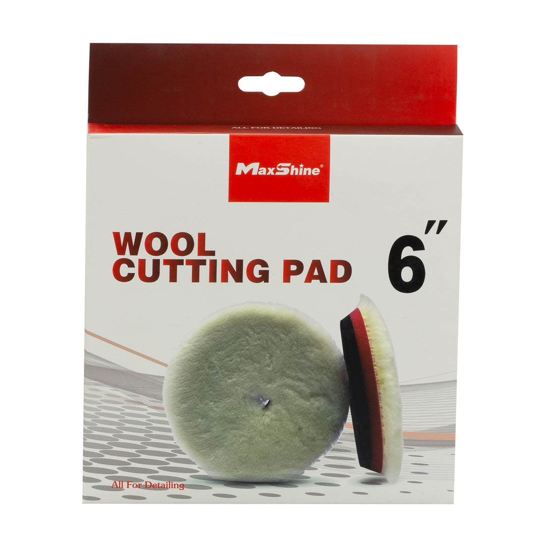 Maxshine Wool Cutting Pads Rubber Backed - 3in, 5in, 6in - detail shot 27
