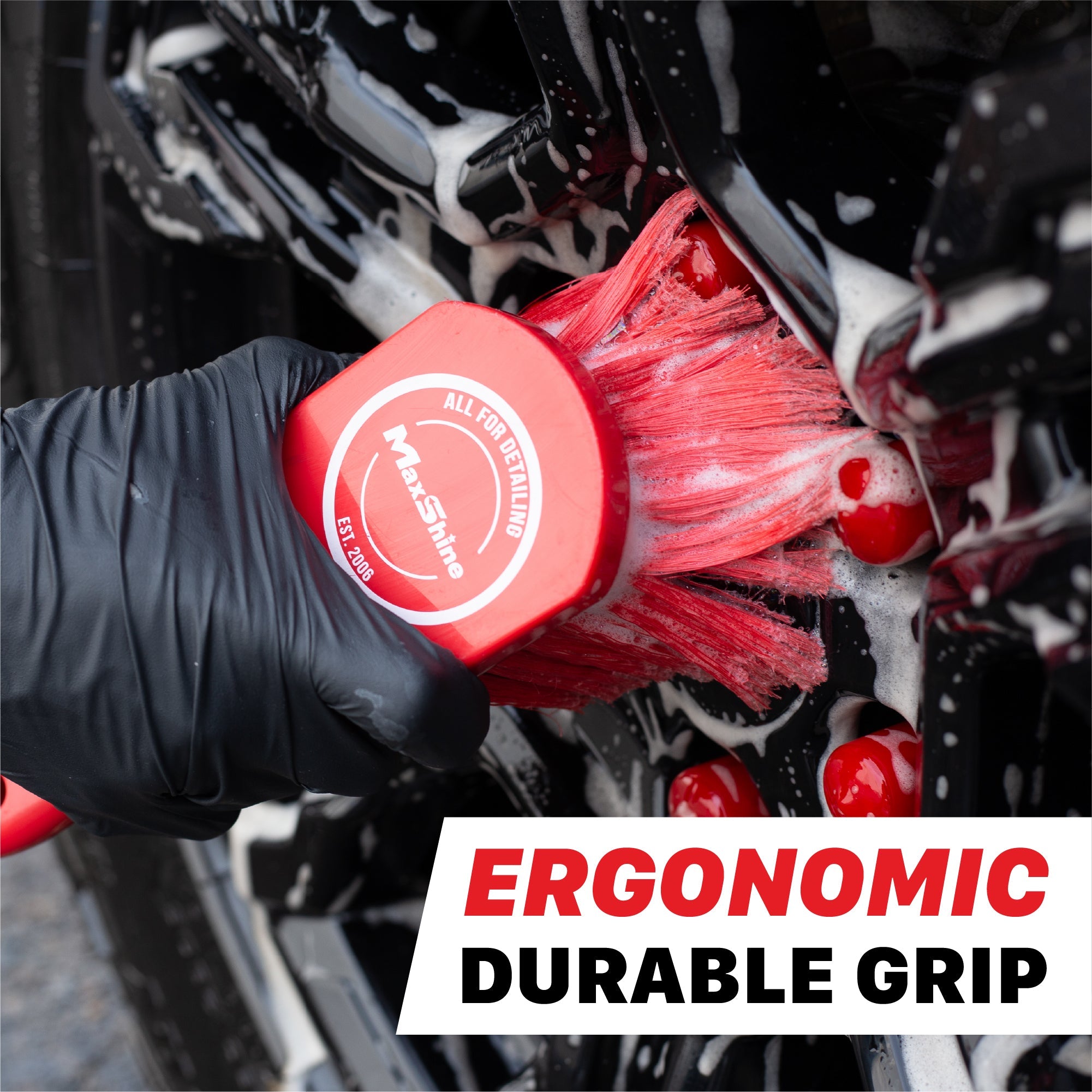 Car Wheel Brush - PVC Bristles, PP Handle, 8" Long The car wheel brush is medium to light-duty for cleaning the wheels. Crafted from a PP handle and PVC hair