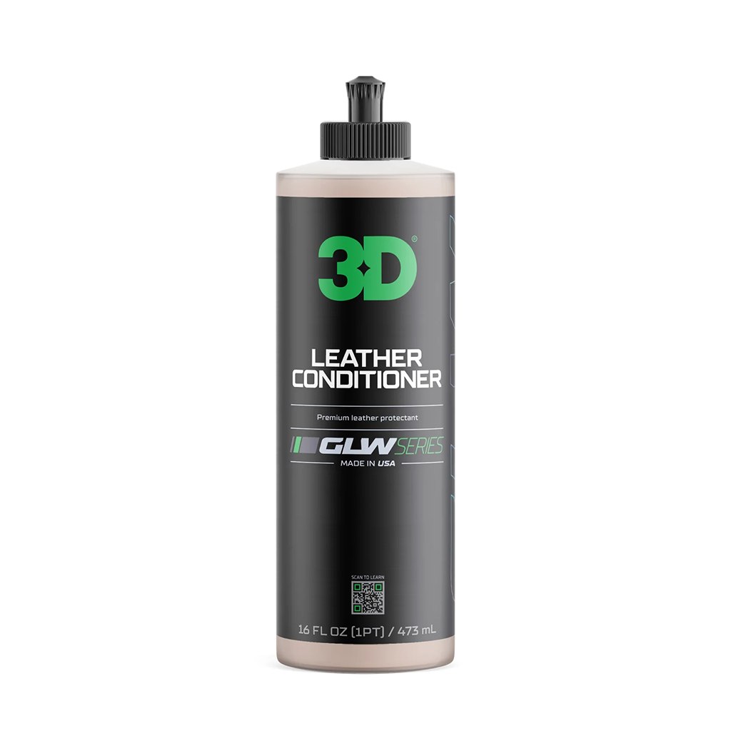 3D Car Care 3D GLW LEATHER CONDITIONER PINT in use - professional detailing application